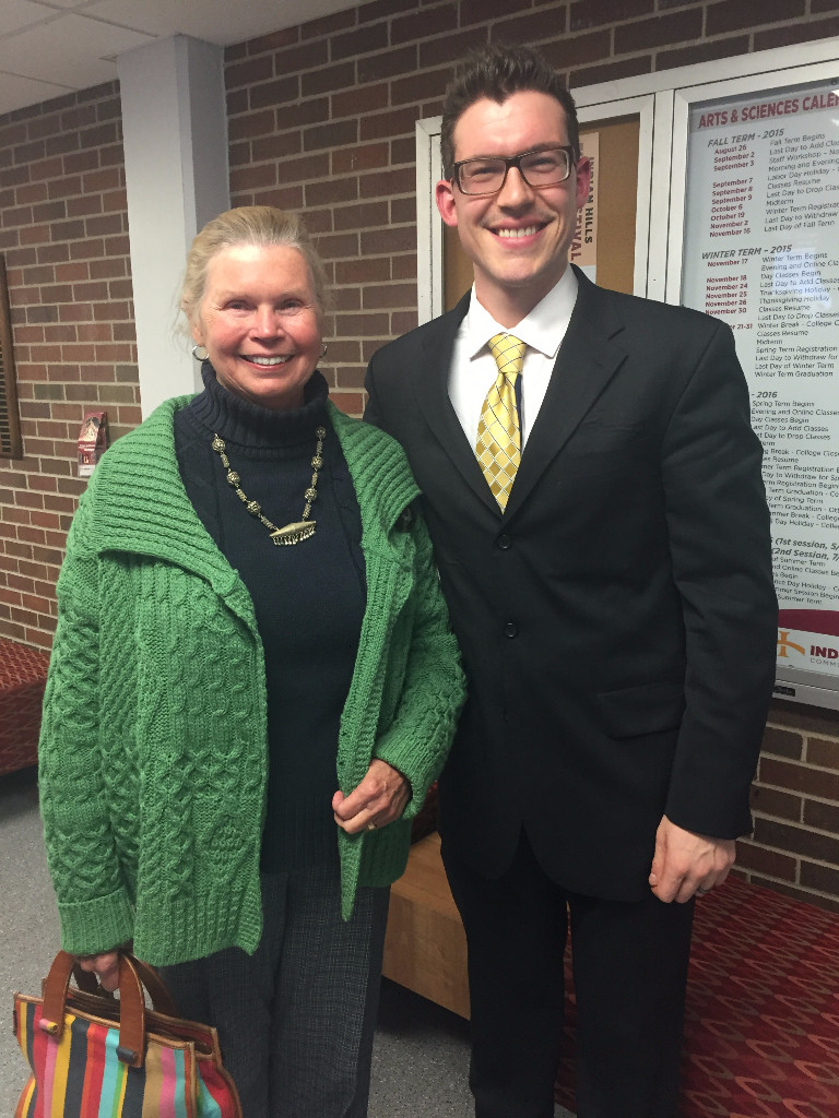 After the Ottumwa Performance with SEISO board member Joyce Kramer