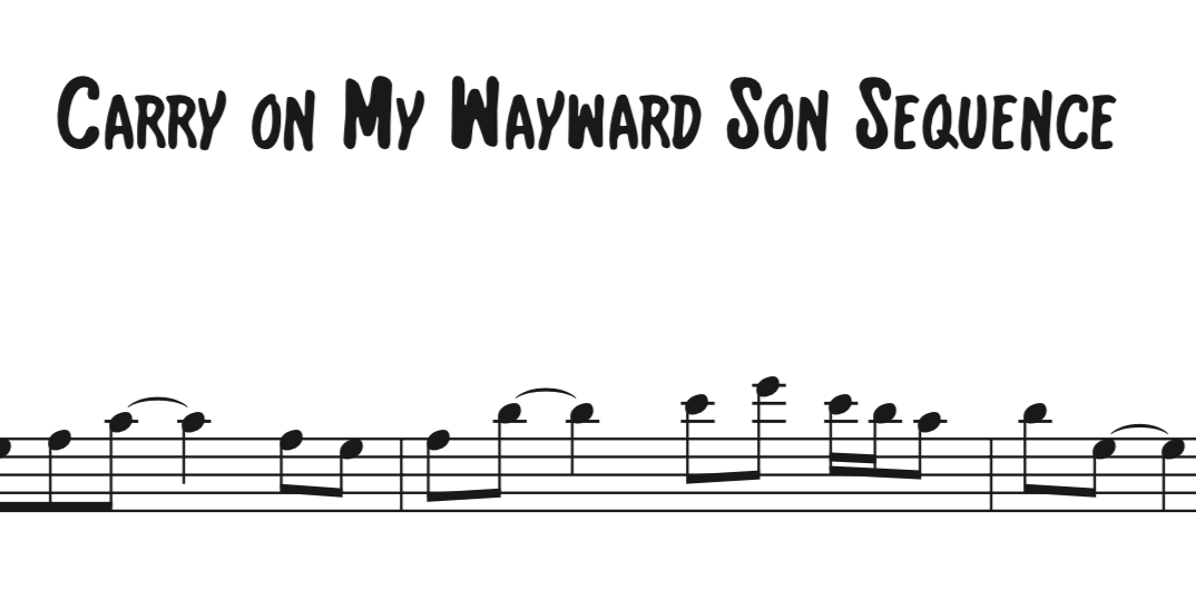 Kansas Carry On My Wayward Son Sequence Willbakermusic